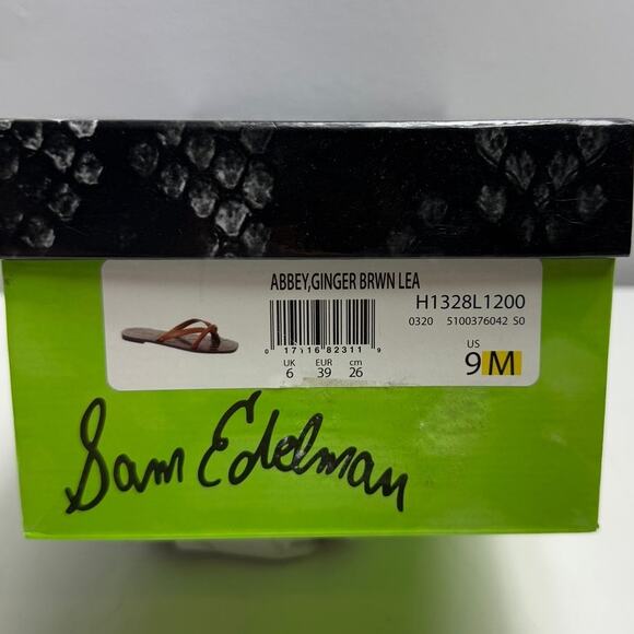 New Sam Edelman Abbey Sandals in Ginger Brown Leather Women's Size 9 - Picture 10 of 10